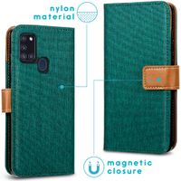 imoshion Étui de téléphone portefeuille Canvas Luxe Galaxy A21s