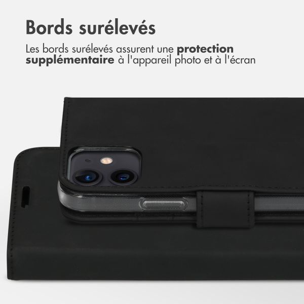 Accezz Étui de télephone Wallet Apple iPhone 12 (Pro) - Noir