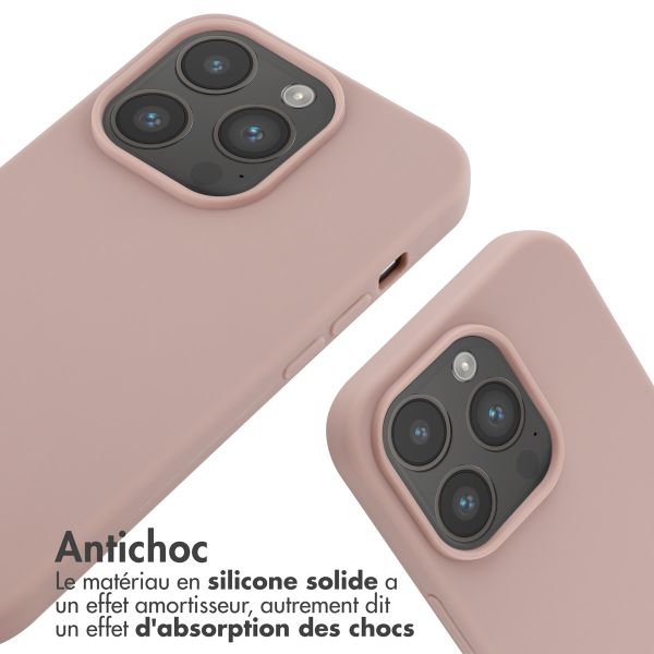 imoshion ﻿Coque en silicone avec cordon iPhone 14 Pro - Sand Pink