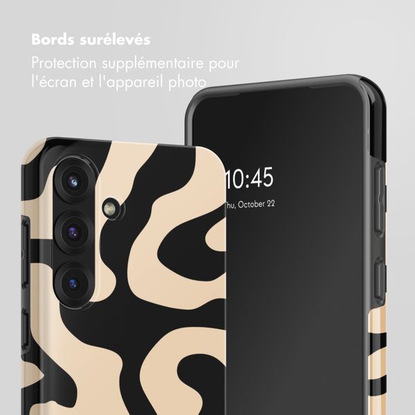 Selencia Coque arrière Vivid avec MagSafe Samsung Galaxy S25 - Art Wave Black