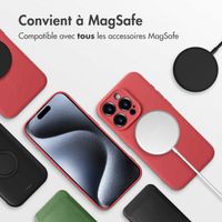 imoshion Coque Couleur avec MagSafe iPhone 15 Pro - Dusty Rose