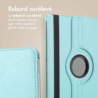 imoshion Coque tablette rotatif à 360° Samsung Galaxy Tab S10 Plus / Tab S9 FE Plus / Tab S9 Plus - Bleu clair