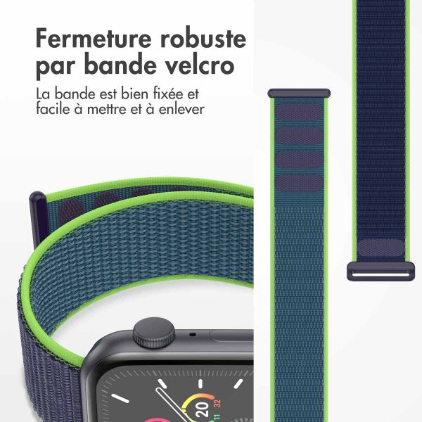 imoshion Bracelet en nylon Apple Watch Series 1 t/m 11 / SE / Ultra (44/45/46/49 mm) - Lime