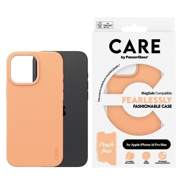 CARE by PanzerGlass Coque Fashion MagSafe Apple iPhone 16 Pro Max - Peachy