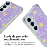 imoshion Coque Design avec cordon Samsung Galaxy S25 - Tropical Violet Flowers Connect
