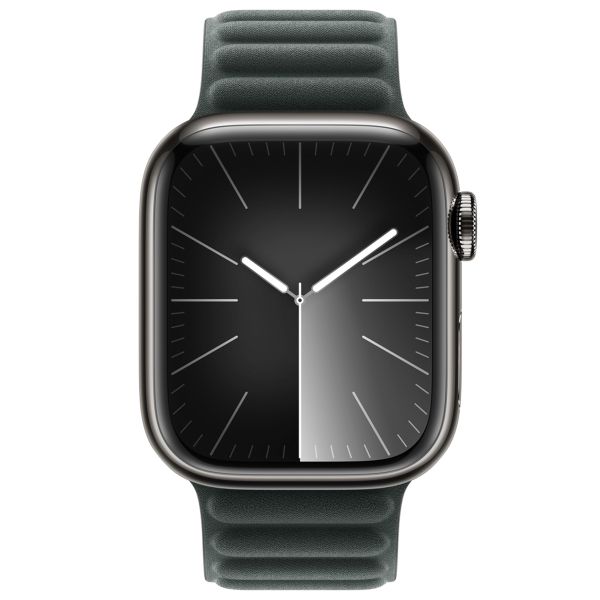 Apple Bracelet à maillons magnétique FineWoven Apple Watch Series 1 t/m 9 / SE (38/40/41 mm) | Series 10 / 11 (42 mm) - Taille M/L - Evergreen