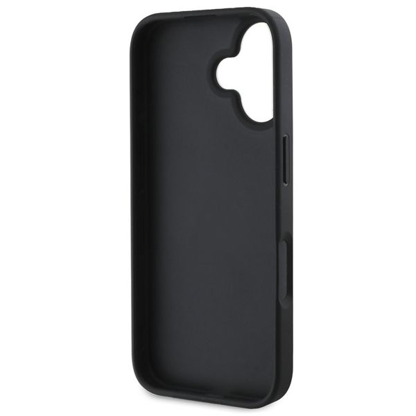 Guess Coque 4G Metal Logo Backcover Apple iPhone 16 - Noir