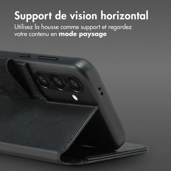 Accezz Étui de télephone portefeuille en cuir 2-en-1 avec MagSafe Samsung Galaxy S24 - Onyx Black