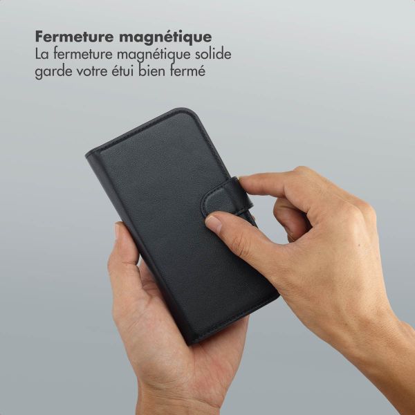 Selencia Étui portefeuille amovible Olyn avec MagSafe Apple iPhone 16 Pro - Noir