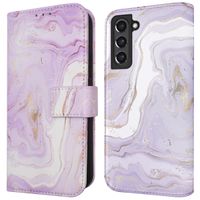 imoshion Étui de télephone portefeuille Design Samsung Galaxy S21 FE - Purple Marble