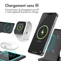 imoshion ﻿Chargeur sans fil pliable - Chargeur sans fil 3 en 1 - 15 watts - Noir