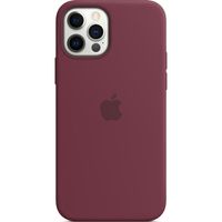 Apple Coque en silicone MagSafe Apple iPhone 12 (Pro) - Plum