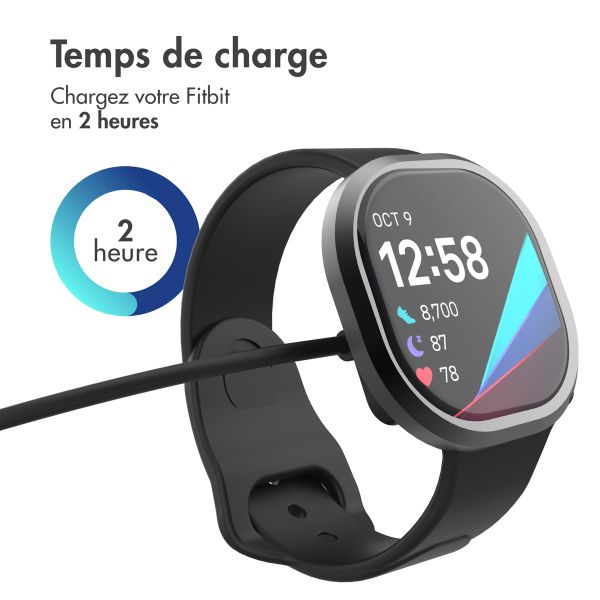 imoshion Câble de chargement USB-A Fitbit Versa 4 / Versa 3 / Sense 2 / Sense - 0,5 mètre