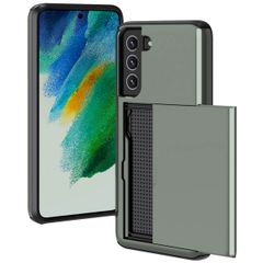 imoshion Coque arrière avec porte-cartes Samsung Galaxy S21 FE - Vert foncé