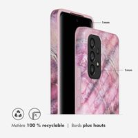 Selencia Aurora Coque Fashion Samsung Galaxy A53 - ﻿Coque durable - 100 % recyclée - Ocean Shell Purple