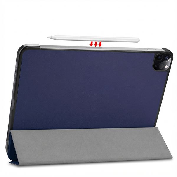 imoshion Coque tablette Trifold Apple iPad Pro 12.9 (2020) / iPad Pro 12.9 (2018) - Bleu foncé