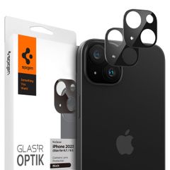 Spigen GLAStR EZ Fit Optik Protection d'objectif de caméra (pack de 2) Apple iPhone 15 / 15 Plus - Noir