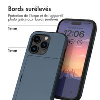 imoshion Coque arrière avec porte-cartes iPhone 15 Pro - Bleu foncé