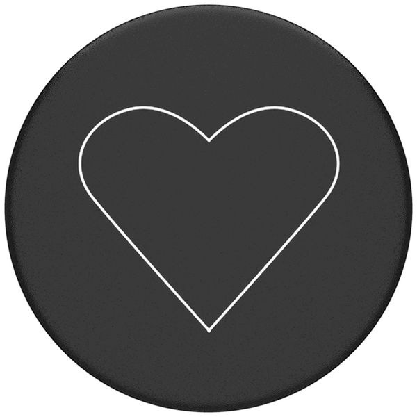 PopSockets PopGrip - Amovible - White Heart Black