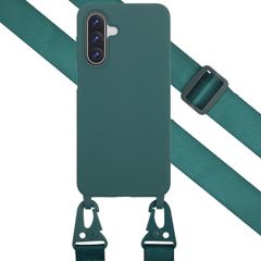 Selencia Coque silicone avec cordon amovible Samsung Galaxy A17 - Vert foncé