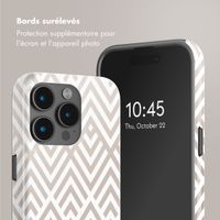 Selencia Coque arrière Vivid avec MagSafe Apple iPhone 15 Pro - Beige Zigzag