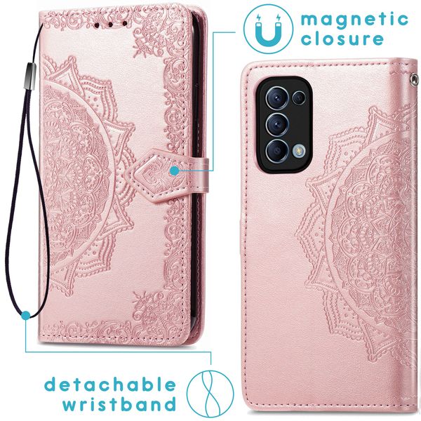 imoshion Etui de téléphone Mandala Oppo Find X3 Lite - Rose champagne