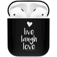 imoshion Coque Hardcover Design Apple AirPods 1 / 2 - Live Laugh Love