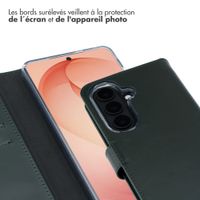 Selencia Étui portefeuille en cuir véritable Samsung Galaxy S26 Plus - Vert