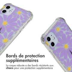 imoshion Coque Design avec cordon Apple iPhone 11 - Tropical Violet Flowers Connect