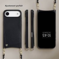 Selencia Coque de télephone Nova avec cordon et porte-cartes Apple iPhone Air - Noir