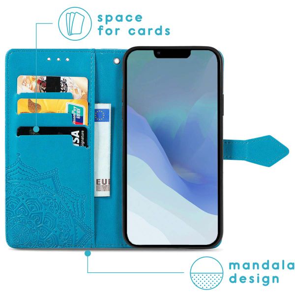 imoshion Etui de télephone Mandala Apple iPhone 14 / 13 - Turquoise