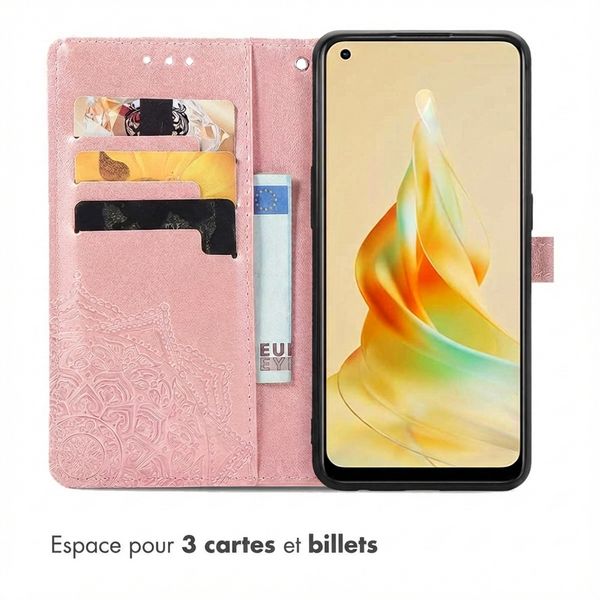 imoshion Etui de télephone Mandala Oppo Reno 8 T (4G) - Rose Doré