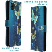 imoshion Coque silicone design Galaxy A22 (5G) - Blue Butterfly