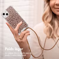 imoshion Coque Design avec cordon Apple iPhone 13 - Leopard Mood