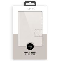 Selencia Étui de téléphone portefeuille en cuir véritable iPhone 12 Pro Max - Greige