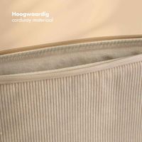 Selencia Pochette ordinateur Corduroy 15-16 pouces - Beige