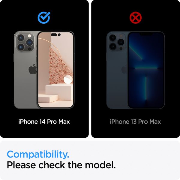 Spigen Protection d'écran en verre trempé GLAStR Fit 2 Paquets + Applicator Apple iPhone 14 Pro Max