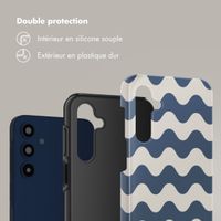 Selencia Coque arrière Vivid Tough Samsung Galaxy A16 - Wave Vibes Classic Blue