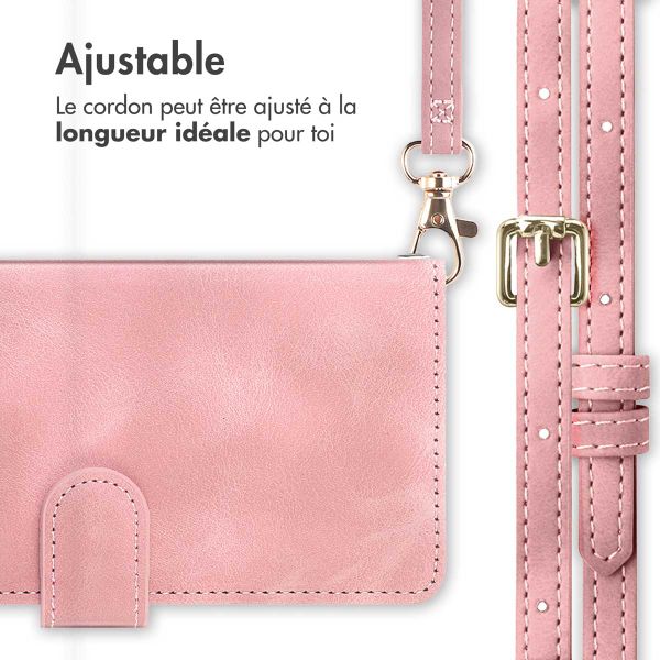 imoshion Etui de téléphone portefeuille avec cordon Samsung Galaxy S25 Plus - Rose