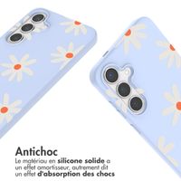 imoshion Coque design en silicone avec cordon Samsung Galaxy S24 Plus - Lila Flower Distance