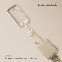 Selencia Cordon de téléphone avec petit sac - Beige