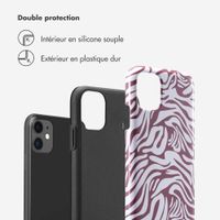 Selencia Coque arrière Vivid Apple iPhone 11 - Trippy Swirl Dark Rose