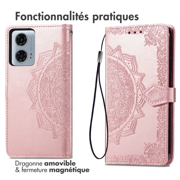imoshion Etui de télephone Mandala Motorola Moto G24 Power - Rose Doré