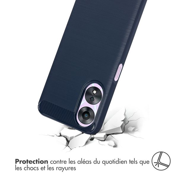 imoshion Coque Brushed Oppo A78 (4G) - Bleu foncé