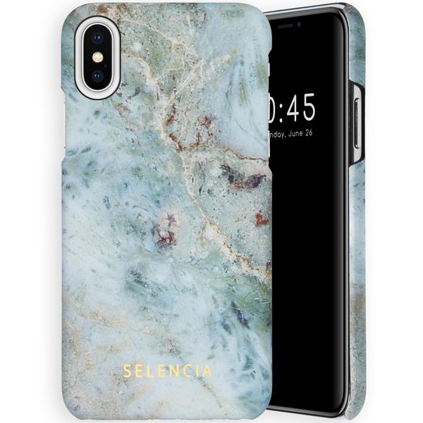 Selencia Coque Maya Fashion iPhone Xs / X - Marble Blue