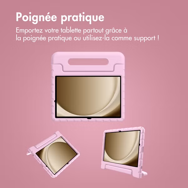 imoshion Coque kidsproof avec poignée Samsung Galaxy Tab A11 Plus / A9 Plus - Rose clair