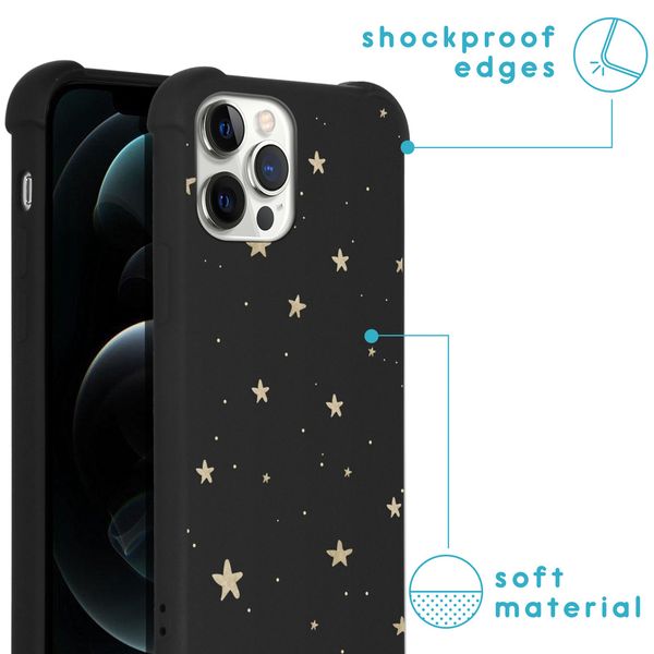 imoshion Coque Design avec cordon iPhone 12 (Pro) - Stars Gold