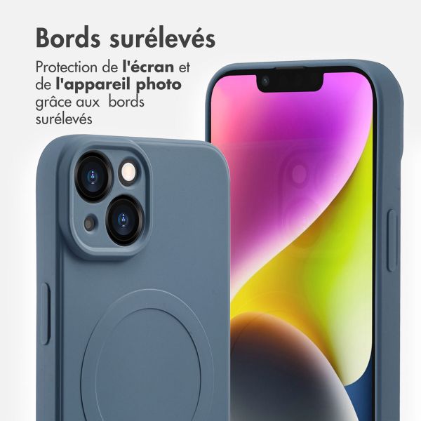 imoshion Coque Couleur avec MagSafe Apple iPhone 14 - Bleu foncé