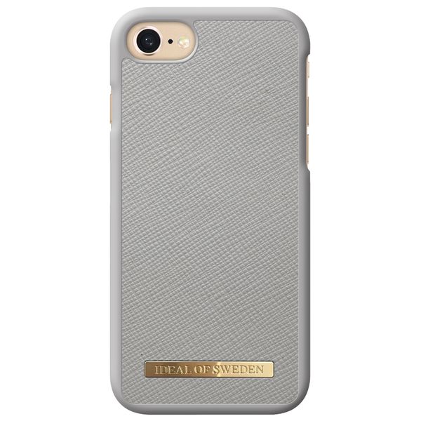 iDeal of Sweden Coque Saffiano iPhone SE (2022 / 2020) / 8 / 7 / 6(s) - Gris clair