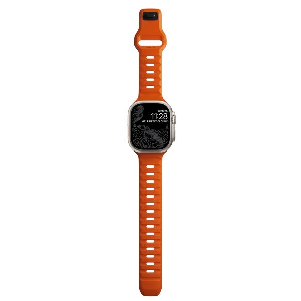 Nomad Bracelet Sport FKM Apple Watch Series 1 t/m 11 / SE / Ultra (44/45/46/49 mm) - Ultra Orange